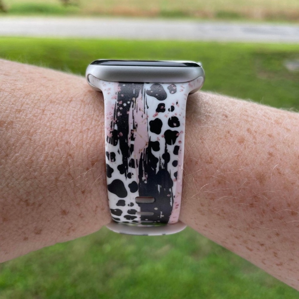 Pink Cow Watch Band